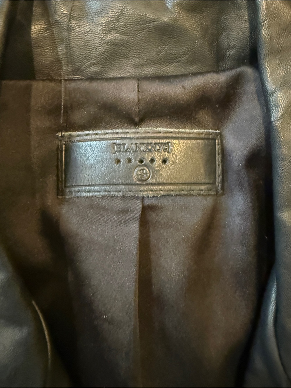 Blank NYC Black Double-Breasted Leather Blazer - Picture 3 of 9